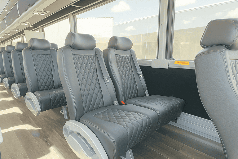 interior of Apex Coach Bus Service charter bus