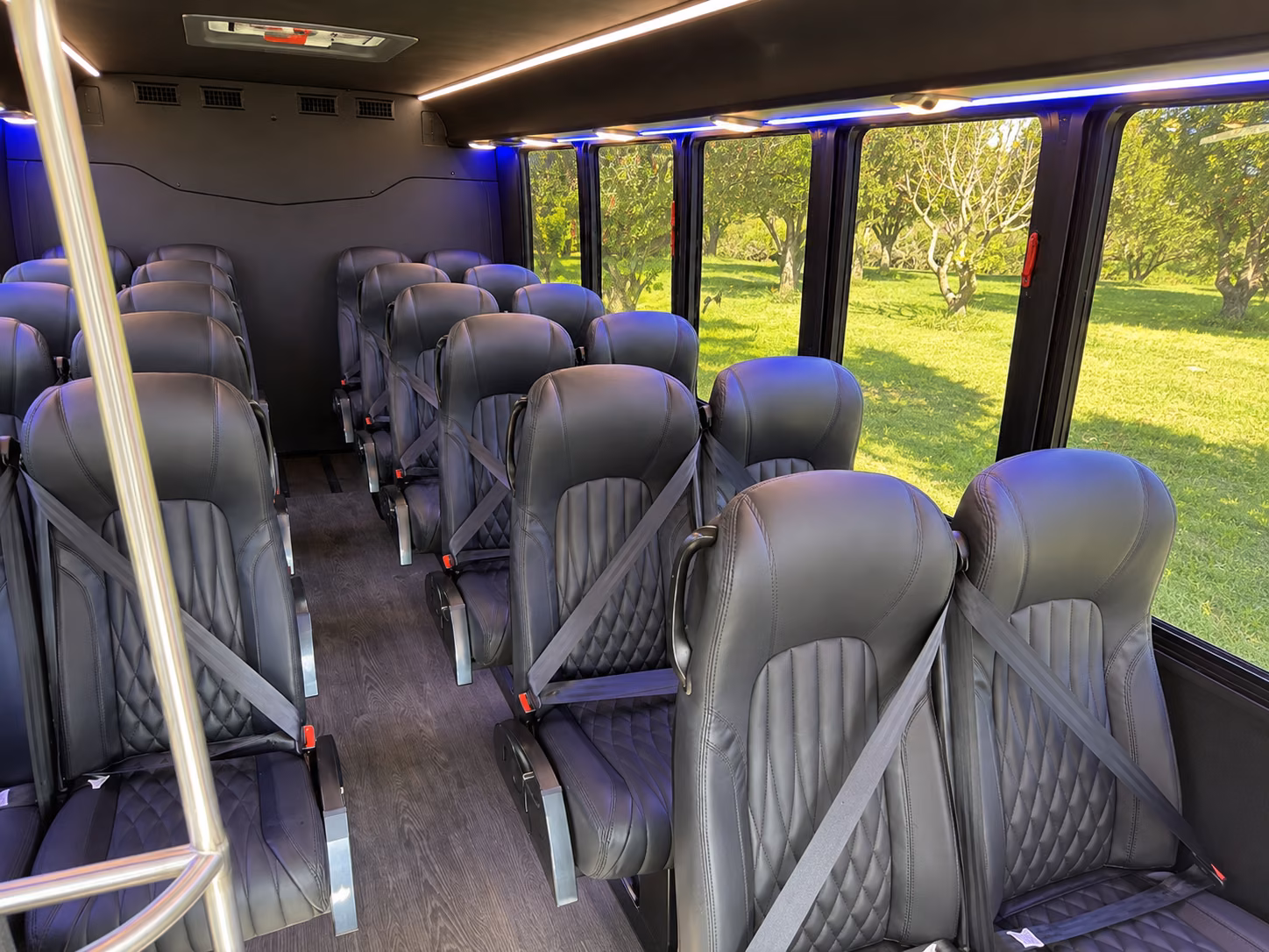 apex 18 passenger minibus inside