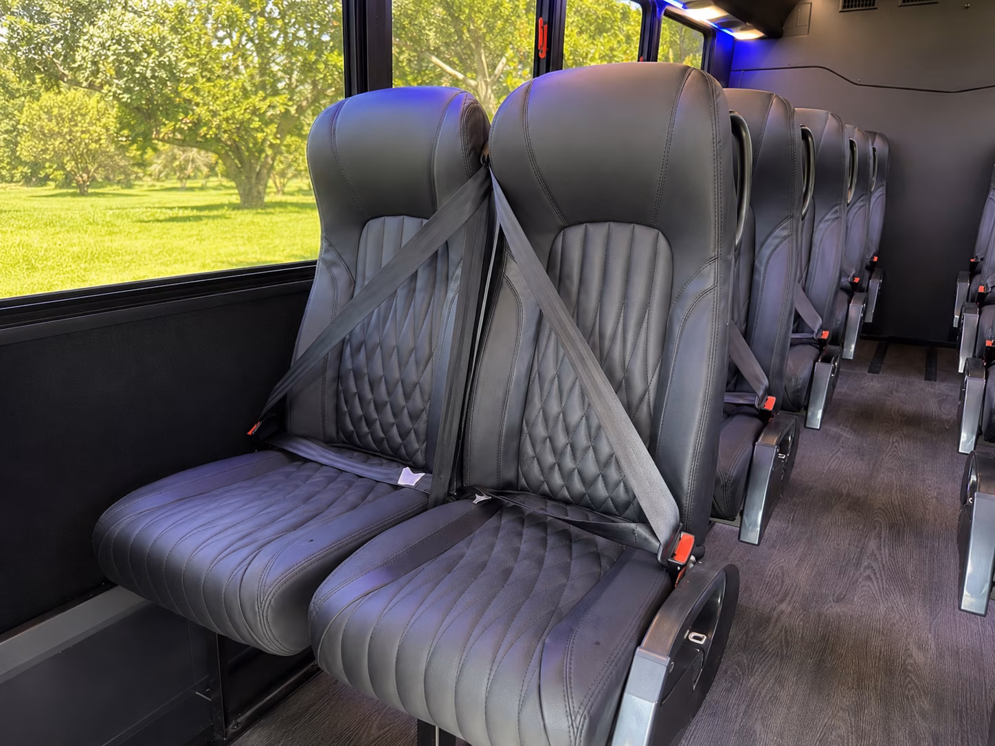 apex 20 passenger minibus interior