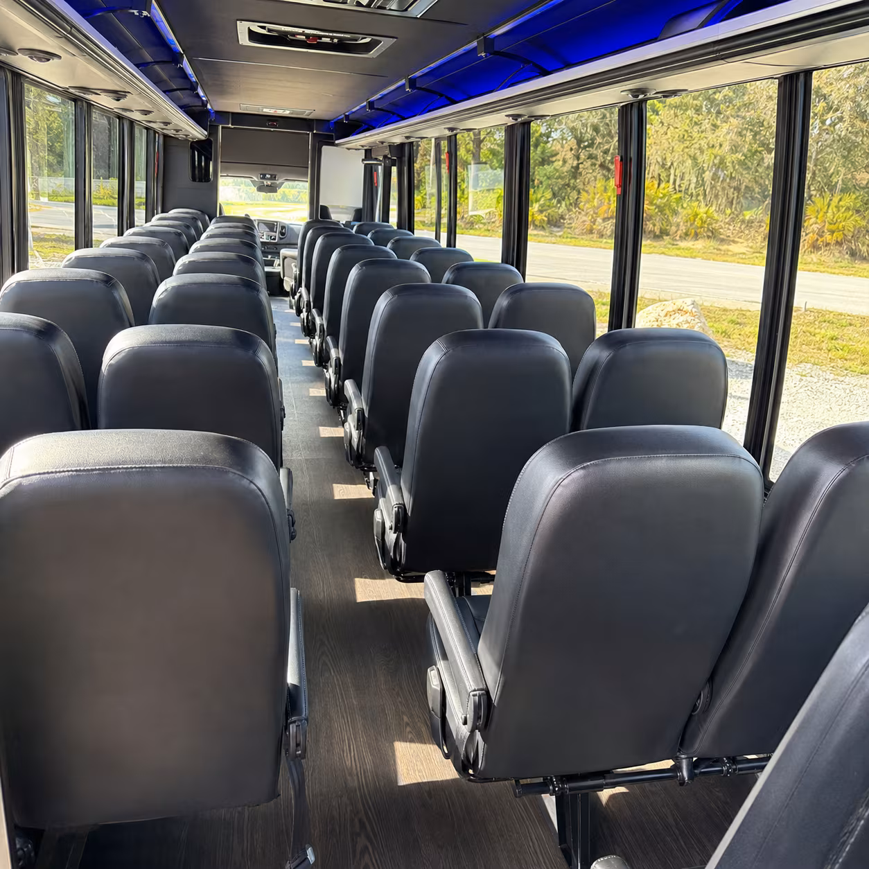 apex 28 passenger minibus inside