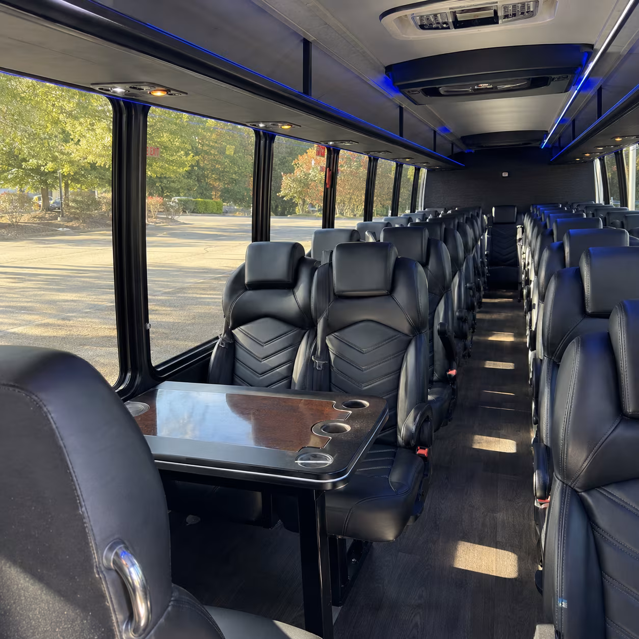 apex 35 passenger minibus interior