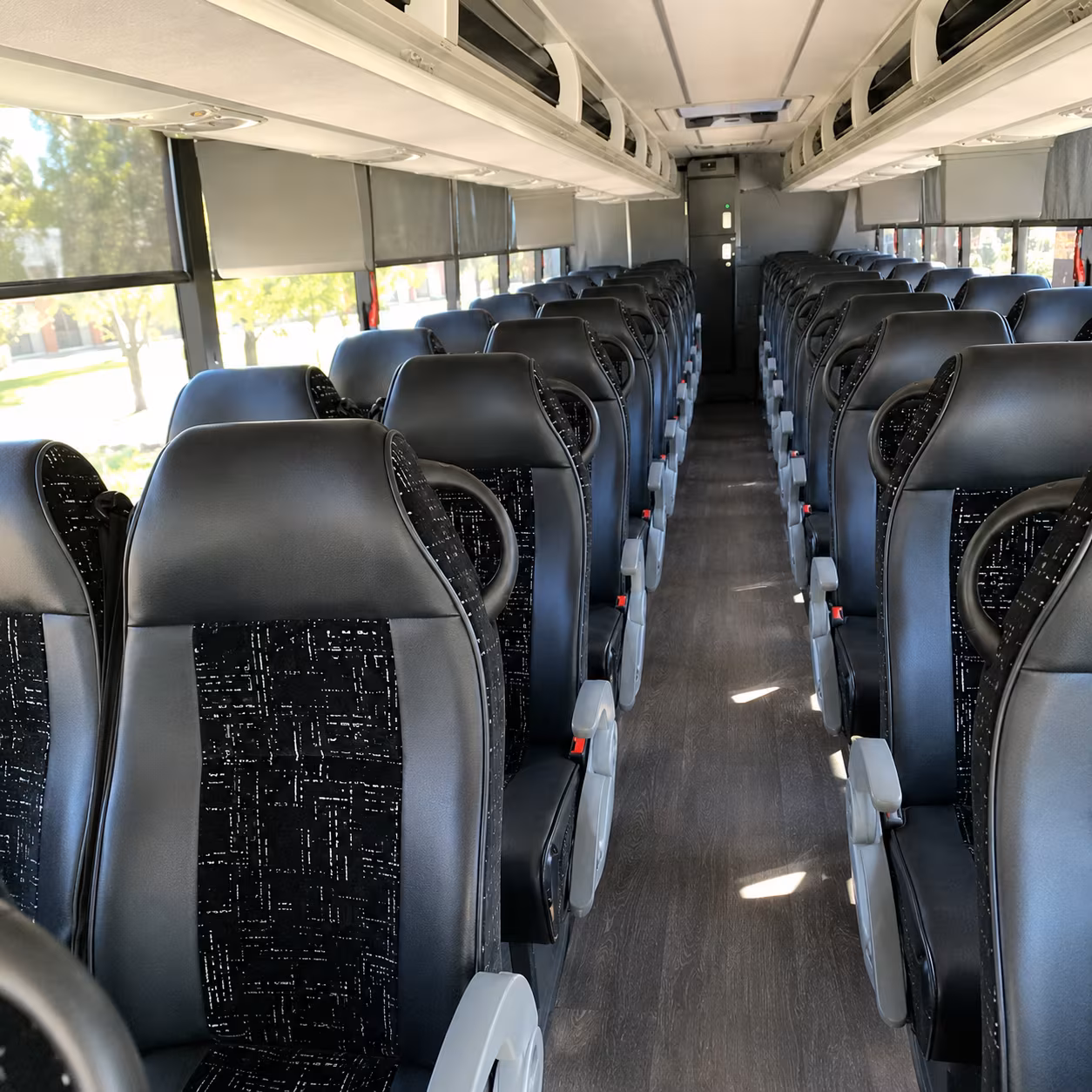 apex 56 passenger charter bus interior