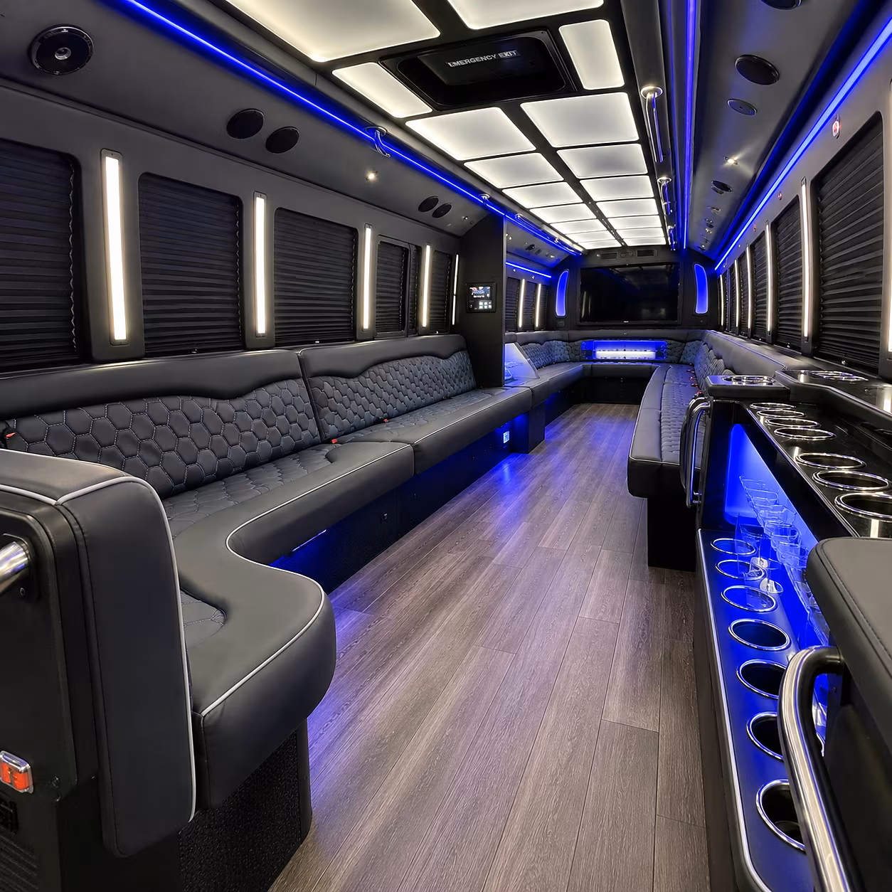 apex party bus rentals inside