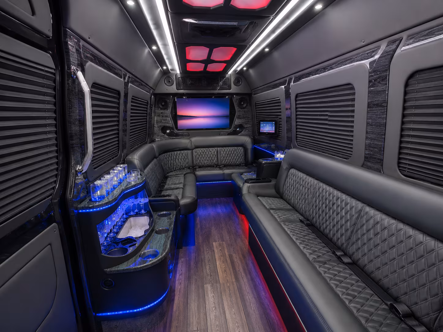 apex sprinter limousine inside