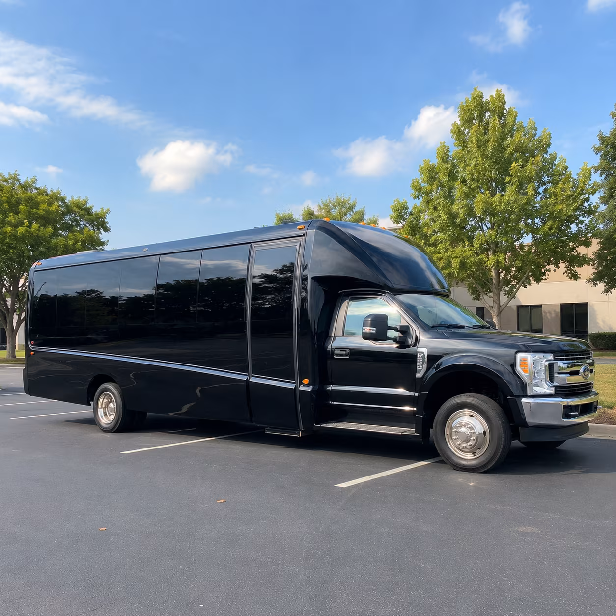 charter buses in apex for large prom groups and school shuttles
